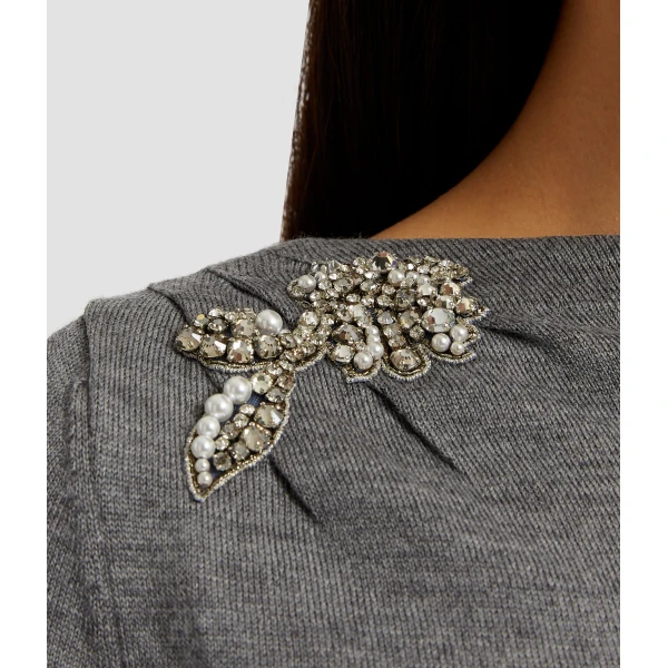Erdem Drape Detail Knit Jumper - Knitwear - British Romantic Luxury at Coveti