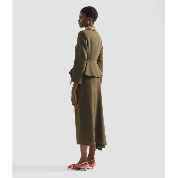 Erdem Draped Crepe Midi Skirt - Skirts - British Romantic Luxury at Coveti