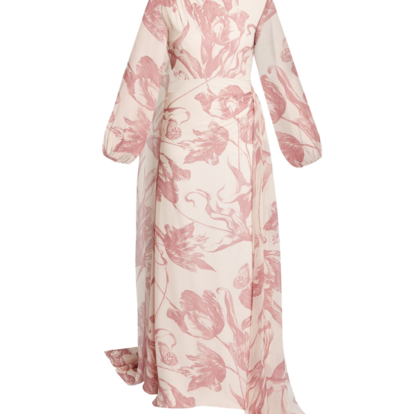Erdem Draped Floral Print Silk Voile Gown - Dresses - British Romantic Luxury at Coveti