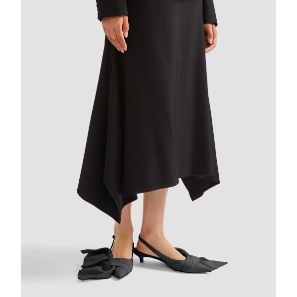 Erdem Draped Grain De Poudre Pencil Skirt - Skirts - British Romantic Luxury at Coveti