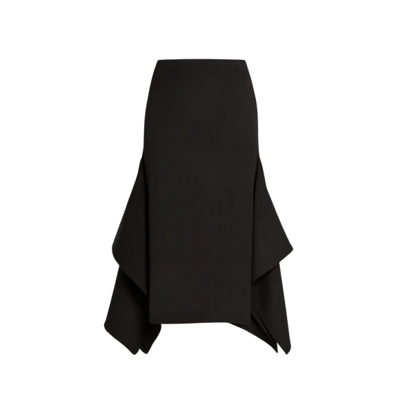 Erdem Draped Grain De Poudre Pencil Skirt - Skirts - British Romantic Luxury at Coveti