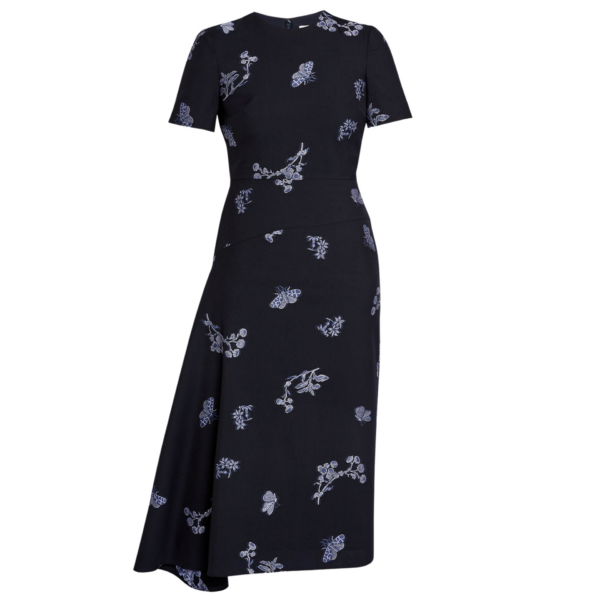 Erdem Draped Jacquard Midi Dress - Dresses - British Romantic Luxury at Coveti