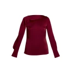 Erdem Draped Satin Cady Long Sleeve Blouse - Tops - British Romantic Luxury at Coveti