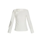 Erdem Draped Satin Cady Long Sleeve Blouse - Tops - British Romantic Luxury at Coveti