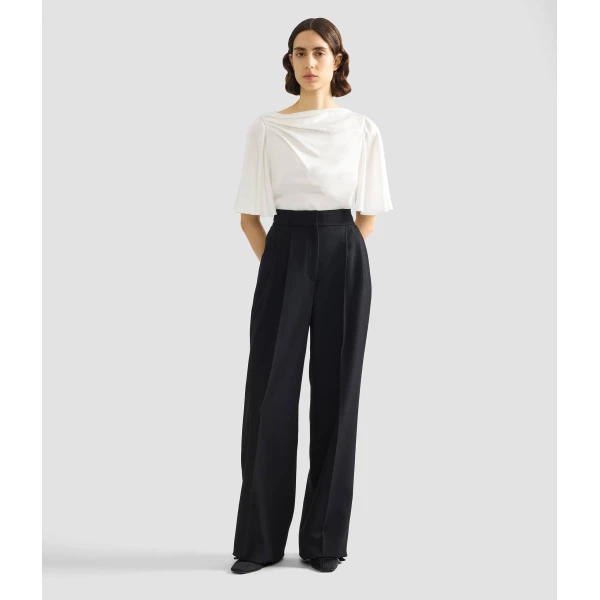 Erdem Draped Short Sleeve Top - Tops - British Romantic Luxury at Coveti