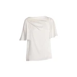 Erdem Draped Short Sleeve Top - Tops - British Romantic Luxury at Coveti