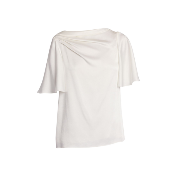 Erdem Draped Short Sleeve Top - Tops - British Romantic Luxury at Coveti