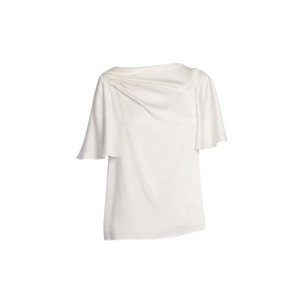 Erdem Draped Short Sleeve Top - Tops - British Romantic Luxury at Coveti