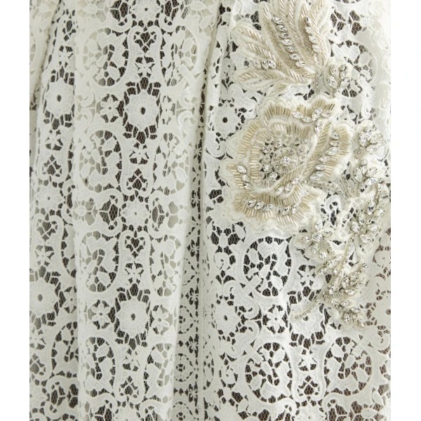 Erdem Embellished Cotton Guipure Sleeveless Midi Dress - Dresses - British Romantic Luxury at Coveti