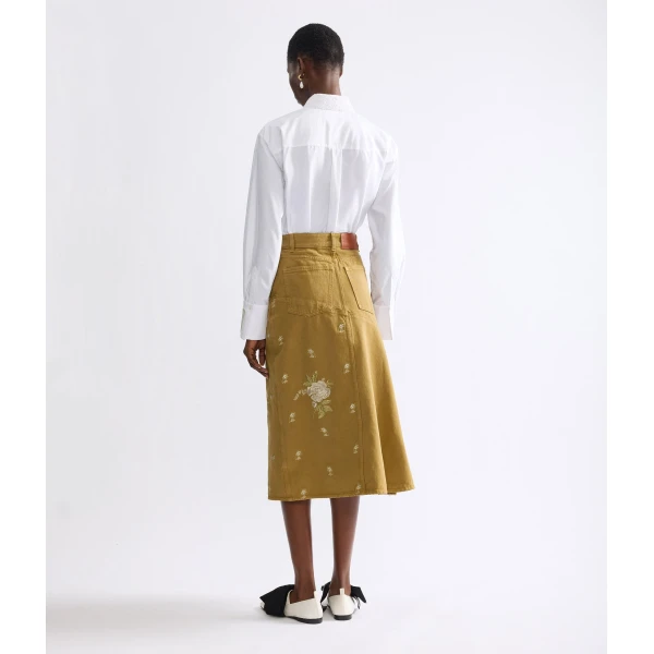 Erdem Embellished Cotton Poplin Long Sleeve Shirt - Tops - British Romantic Luxury at Coveti