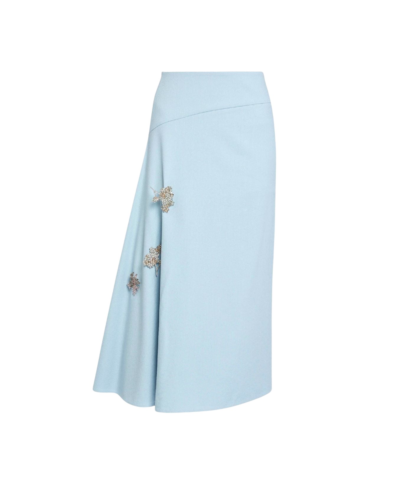 Erdem Embellished Crepe Draped Midi Skirt - Skirts - British Romantic Luxury at Coveti