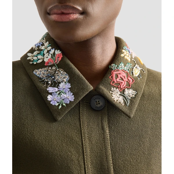 Erdem Embellished Crepe Peplum Blazer - Jackets - British Romantic Luxury at Coveti