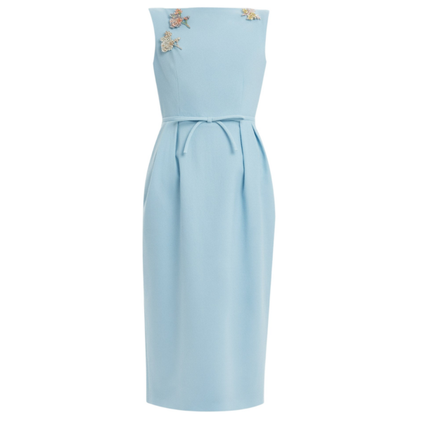 Erdem Embellished Crepe Sleeveless Midi Dress - Dresses - British Romantic Luxury at Coveti