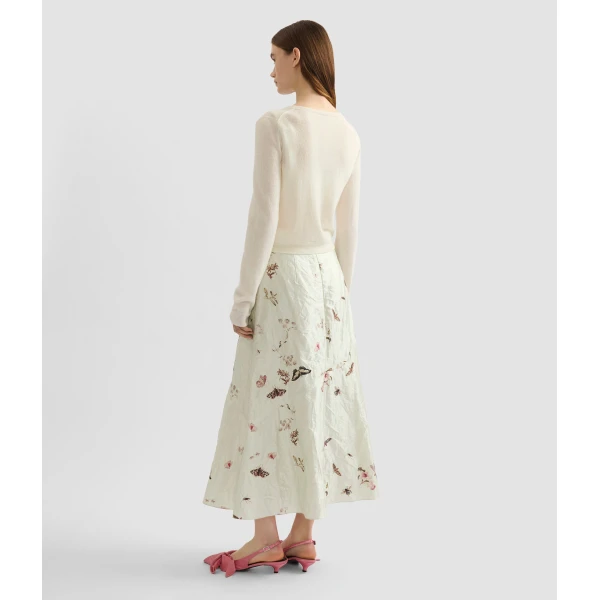 Erdem Embellished Crew Neck Cardigan - Knitwear - British Romantic Luxury at Coveti