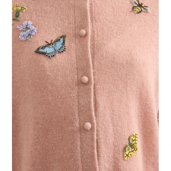 Erdem Embellished Crew Neck Cardigan - Knitwear - British Romantic Luxury at Coveti
