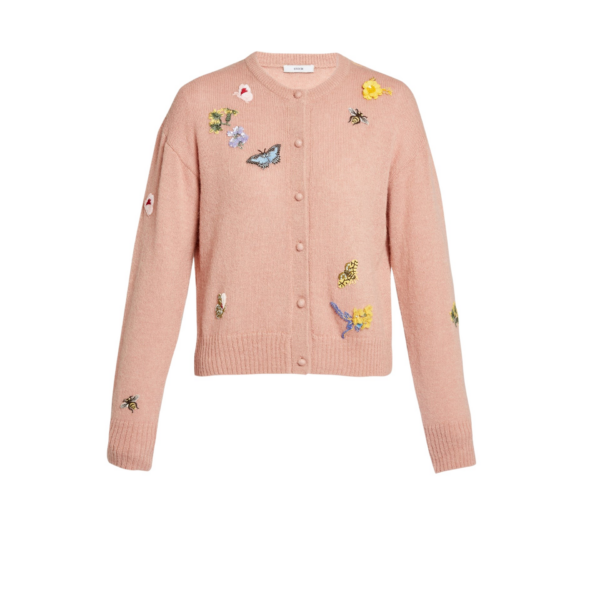 Erdem Embellished Crew Neck Cardigan - Knitwear - British Romantic Luxury at Coveti