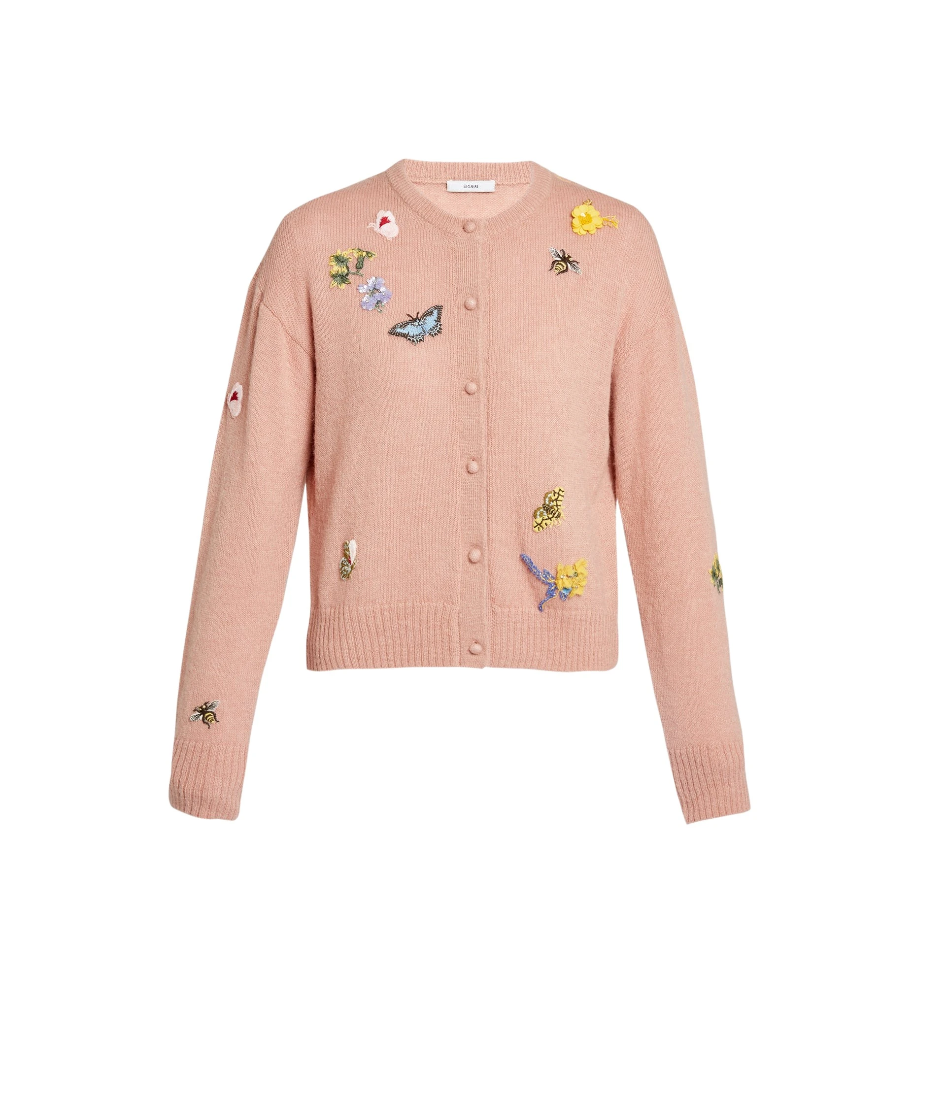 Erdem-Embellished-Crew-Neck-Cardigan-coveti50478_nobg Erdem Embellished Crew Neck Cardigan - Knitwear - British Romantic Luxury at Coveti