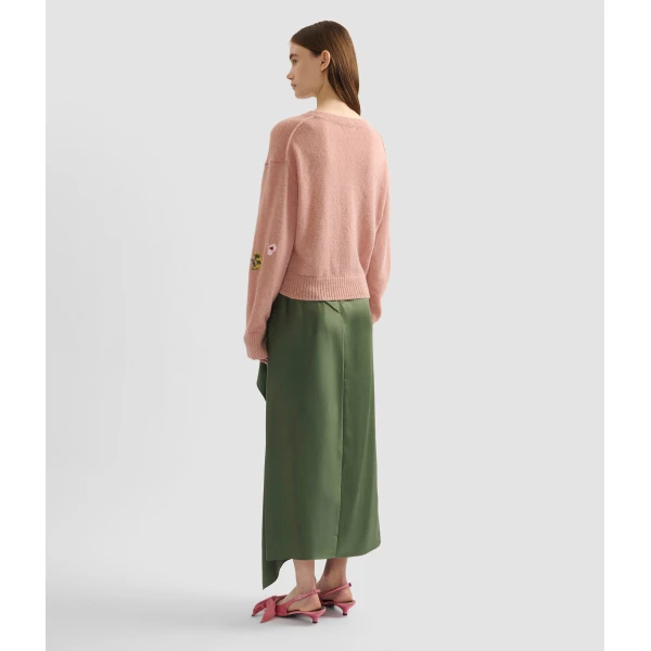 Erdem Embellished Crew Neck Jumper - Knitwear - British Romantic Luxury at Coveti