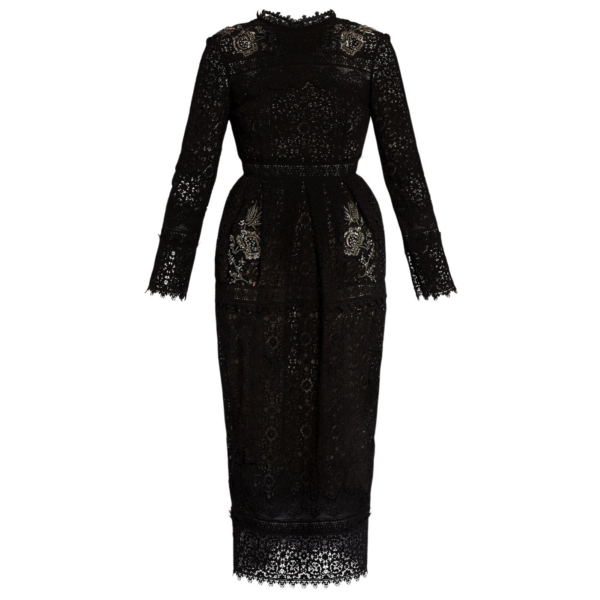 Erdem Embellished Guipure Long Sleeve Midi Dress - Dresses - British Romantic Luxury at Coveti