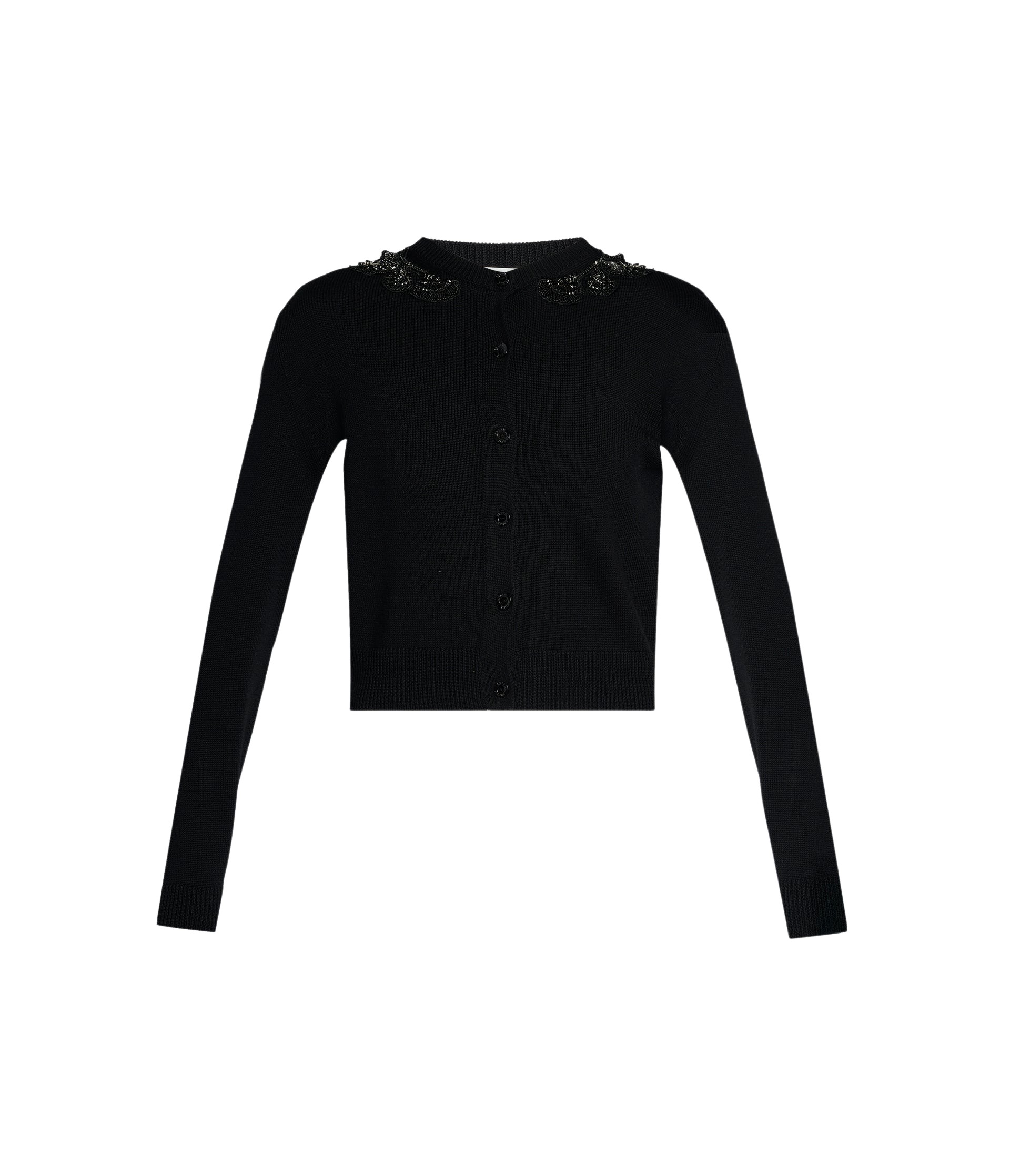 Erdem Embellished Merino Wool Cardigan - Knitwear - British Romantic Luxury at Coveti
