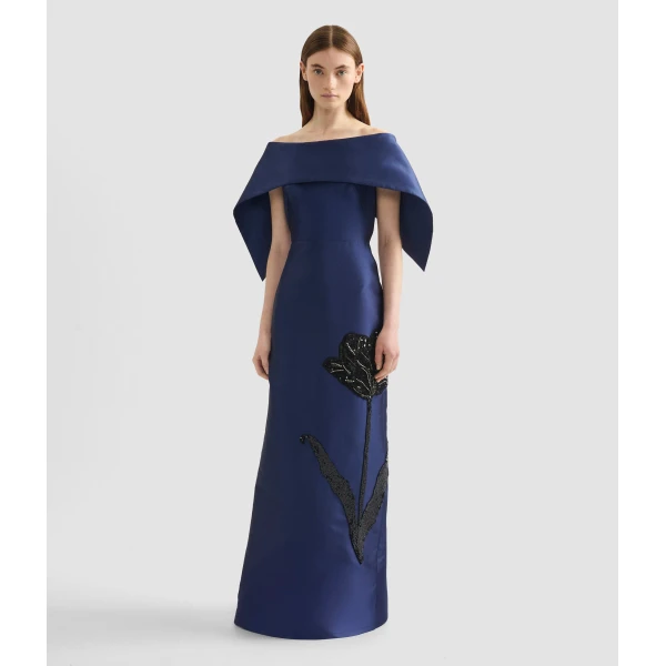Erdem Embellished Mikado Off The Shoulder Gown - Dresses - British Romantic Luxury at Coveti