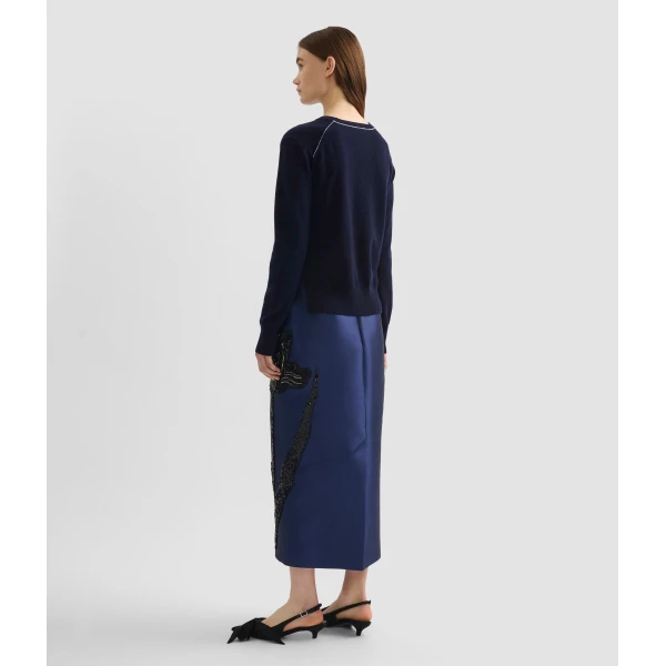 Erdem Embellished Mikado Pencil Skirt - Skirts - British Romantic Luxury at Coveti