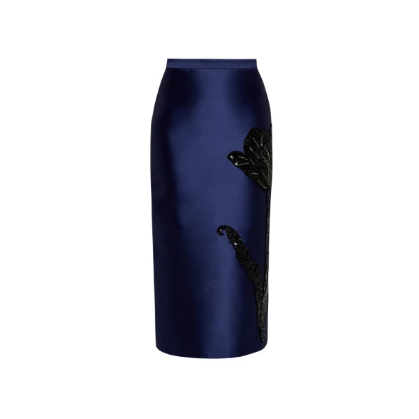 Erdem Embellished Mikado Pencil Skirt - Skirts - British Romantic Luxury at Coveti