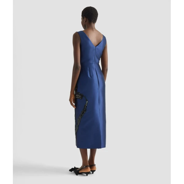 Erdem Embellished Mikado Sleeveless Midi Dress - Dresses - British Romantic Luxury at Coveti