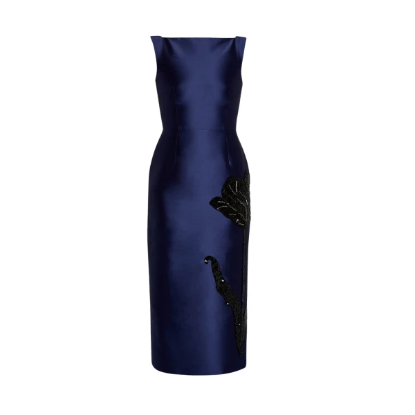 Erdem Embellished Mikado Sleeveless Midi Dress - Dresses - British Romantic Luxury at Coveti