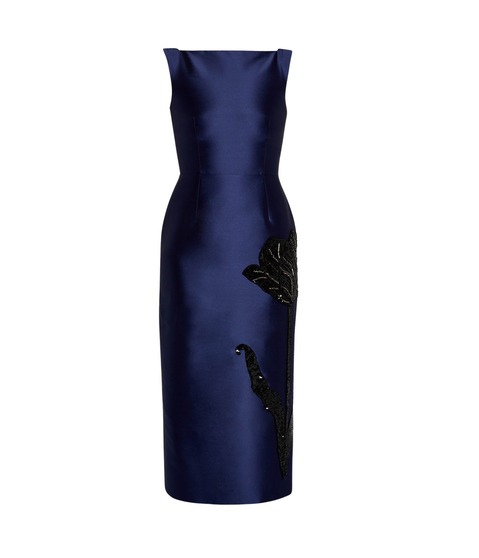 Erdem Embellished Mikado Sleeveless Midi Dress