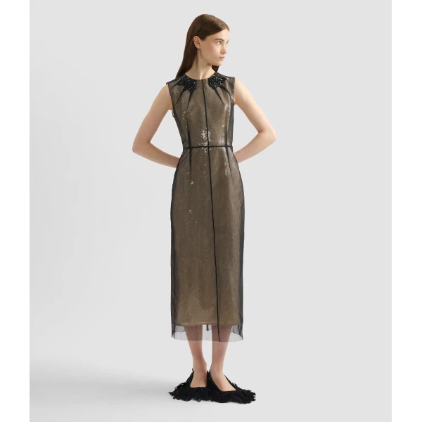 Erdem Embellished Organza Sequin Midi Dress - Dresses - British Romantic Luxury at Coveti