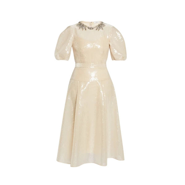 Erdem Embellished Organza Sequin Midi Dress - Dresses - British Romantic Luxury at Coveti