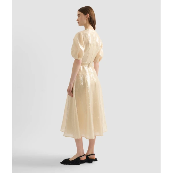 Erdem Embellished Organza Sequin Midi Dress - Dresses - British Romantic Luxury at Coveti
