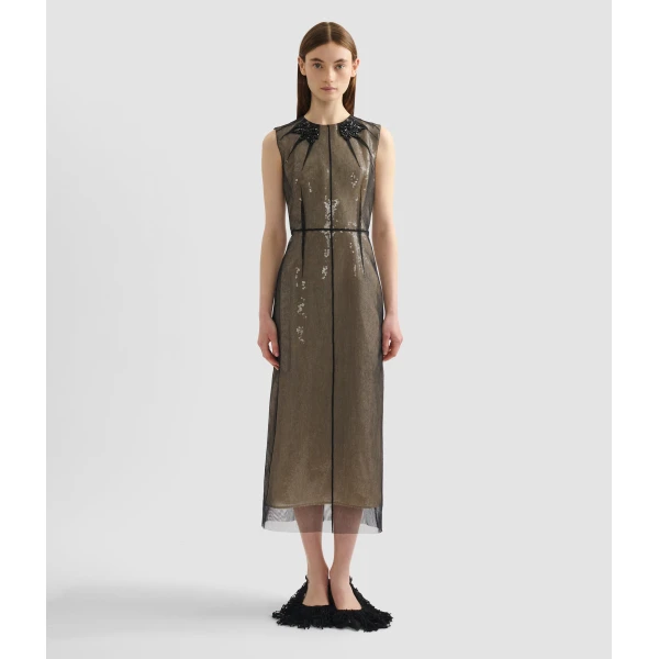 Erdem Embellished Organza Sequin Midi Dress - Dresses - British Romantic Luxury at Coveti