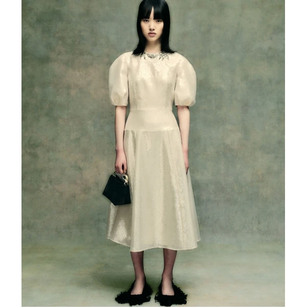 Erdem Embellished Organza Sequin Midi Dress - Dresses - British Romantic Luxury at Coveti