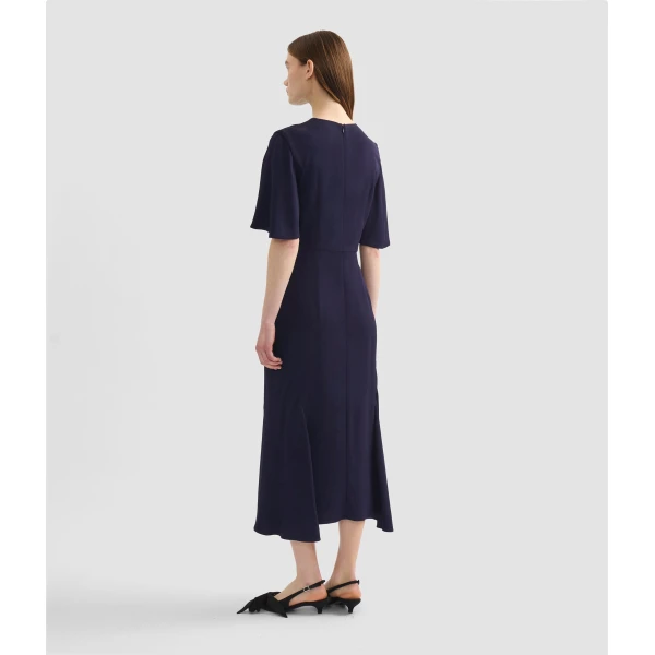 Erdem Embellished Sable Short Sleeve Midi Dress - Dresses - British Romantic Luxury at Coveti