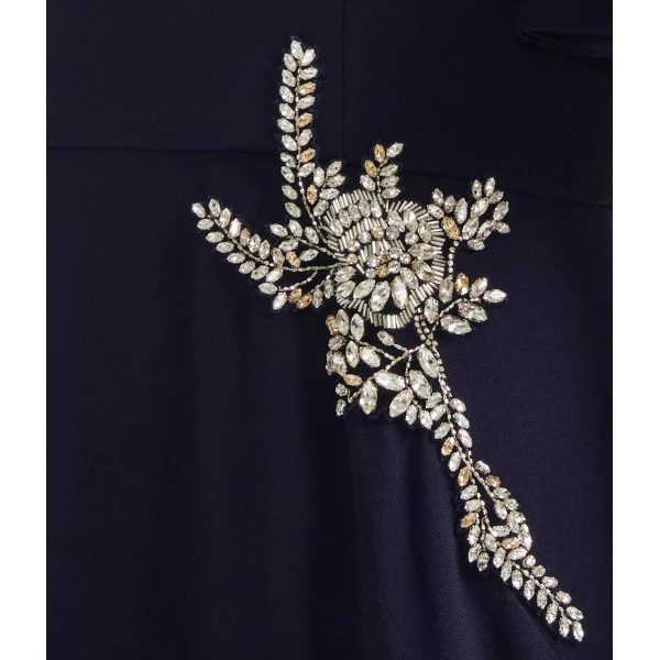 Erdem Embellished Sable Short Sleeve Midi Dress - Dresses - British Romantic Luxury at Coveti