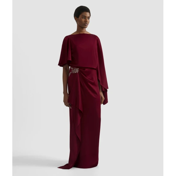 Erdem Embellished Satin Cady Draped Gown - Dresses - British Romantic Luxury at Coveti