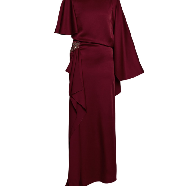 Erdem Embellished Satin Cady Draped Gown - Dresses - British Romantic Luxury at Coveti