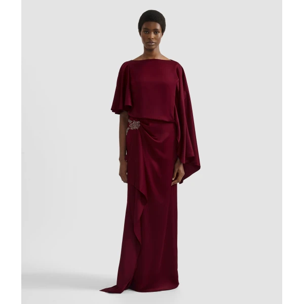 Erdem Embellished Satin Cady Draped Gown - Dresses - British Romantic Luxury at Coveti