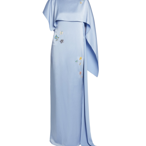Erdem Embellished Satin Cady Draped Gown - Dresses - British Romantic Luxury at Coveti