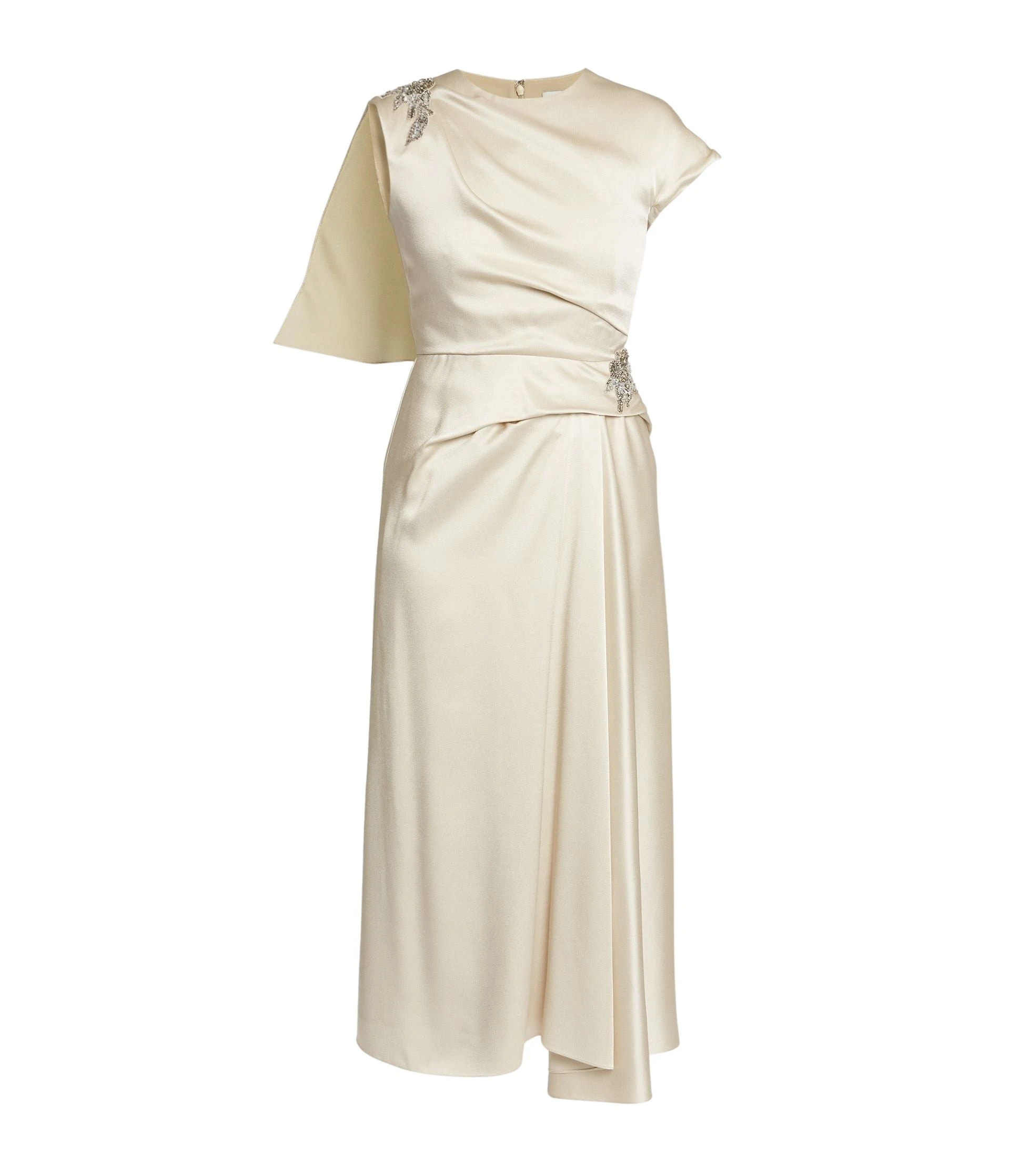 Erdem-Embellished-Satin-Cady-Draped-Midi-Dress-coveti91975_nobg Erdem Embellished Satin Cady Draped Midi Dress - Dresses - British Romantic Luxury at Coveti