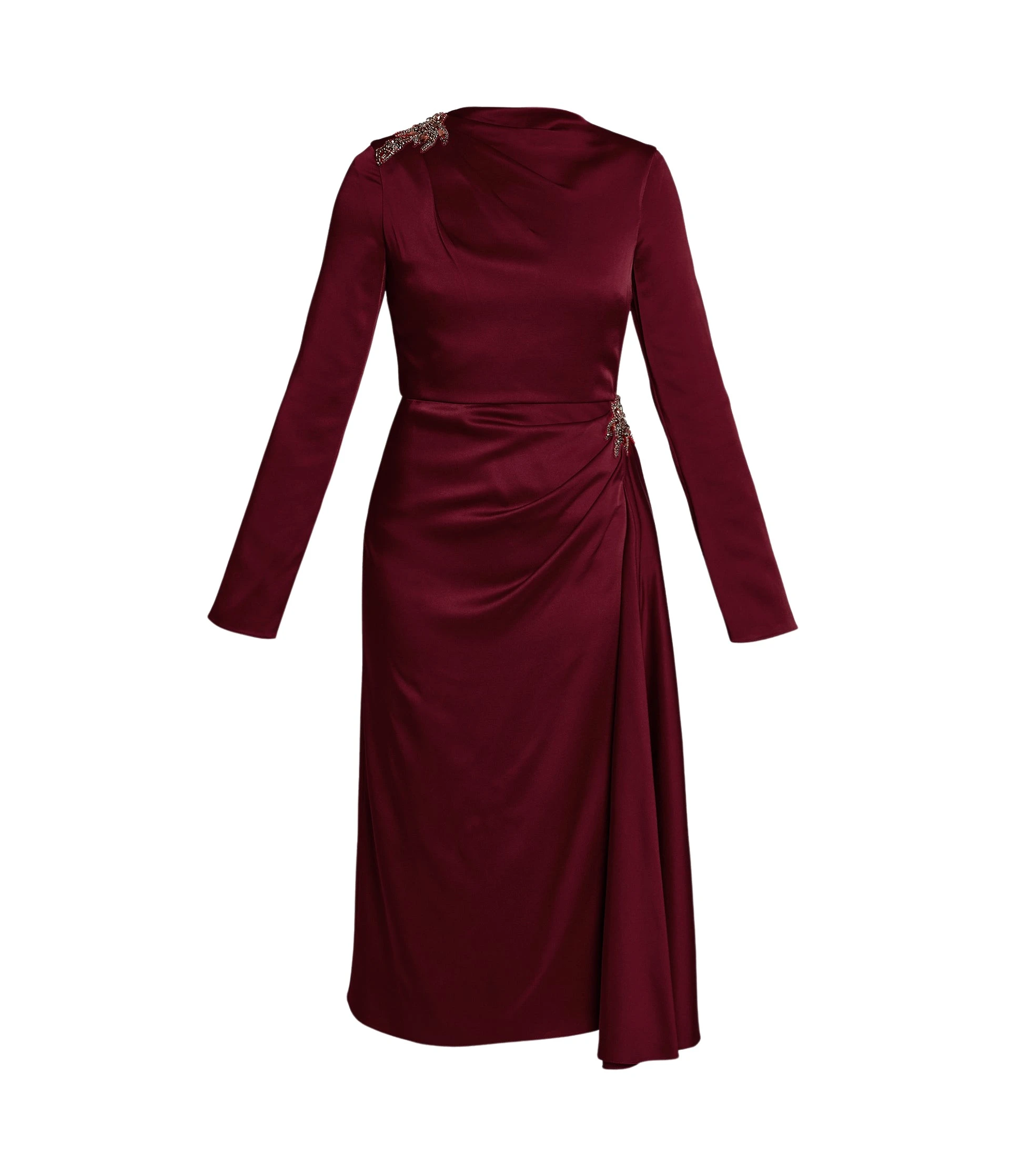 Erdem-Embellished-Satin-Cady-Midi-Dress-coveti59955_nobg Erdem Embellished Satin Cady Midi Dress - Dresses - British Romantic Luxury at Coveti