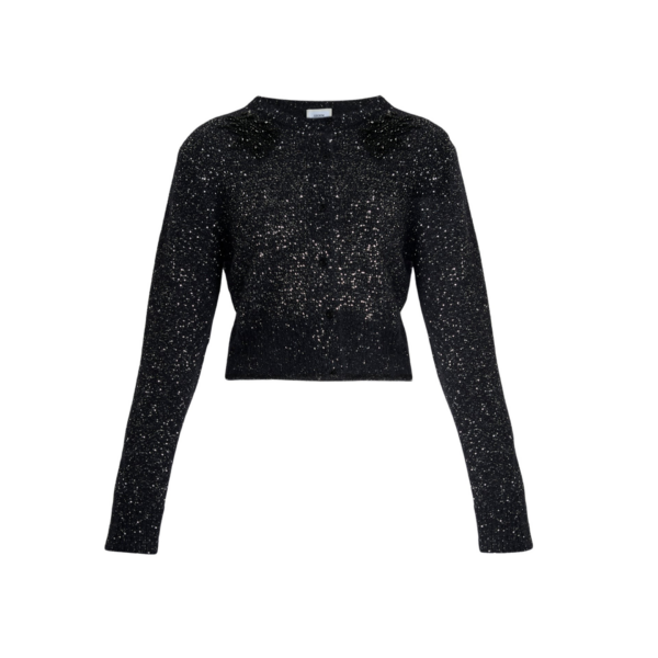 Erdem Embellished Sequin Cropped Cardigan - Knitwear - British Romantic Luxury at Coveti