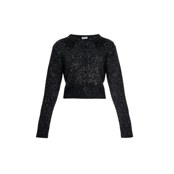 Erdem Embellished Sequin Cropped Cardigan - Knitwear - British Romantic Luxury at Coveti