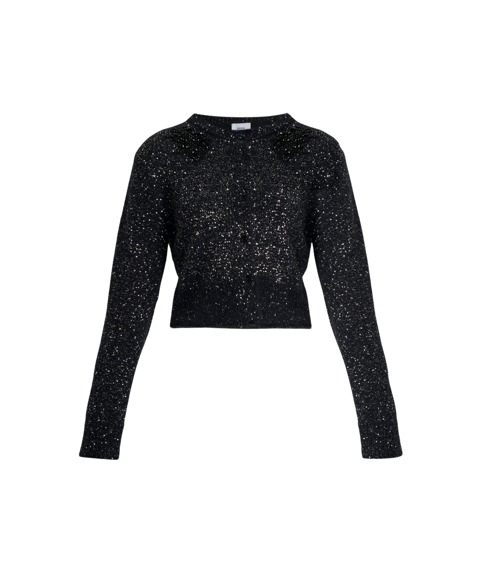 Erdem Embellished Sequin Cropped Cardigan - Knitwear - British Romantic Luxury at Coveti