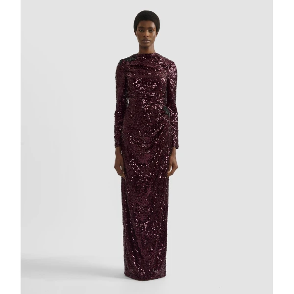 Erdem Embellished Sequin Long Sleeve Gown - Dresses - British Romantic Luxury at Coveti