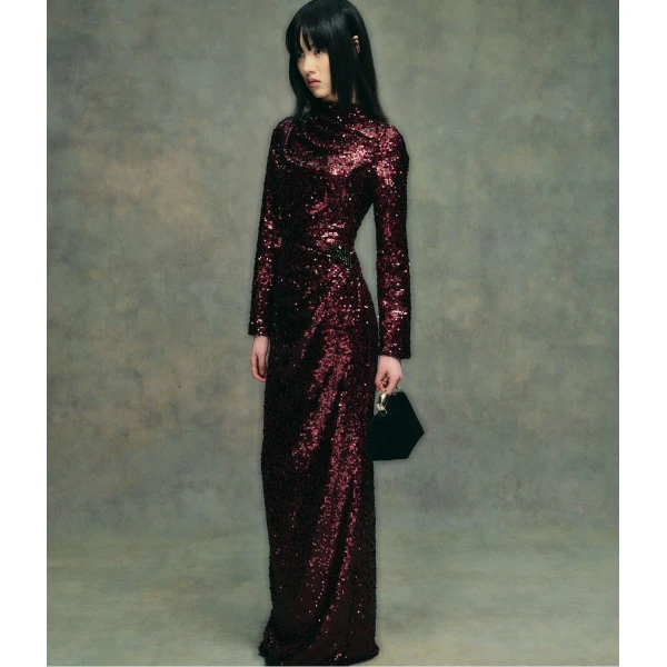Erdem Embellished Sequin Long Sleeve Gown - Dresses - British Romantic Luxury at Coveti