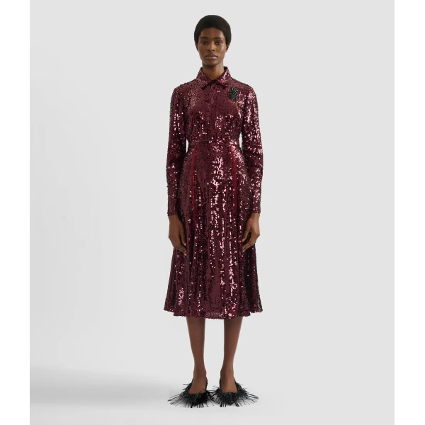 Erdem Embellished Sequin Long Sleeve Shirt - Tops - British Romantic Luxury at Coveti