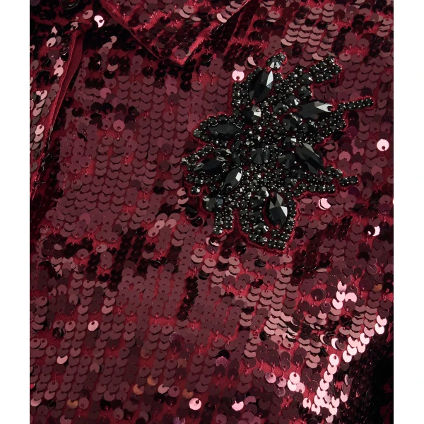Erdem Embellished Sequin Long Sleeve Shirt - Tops - British Romantic Luxury at Coveti